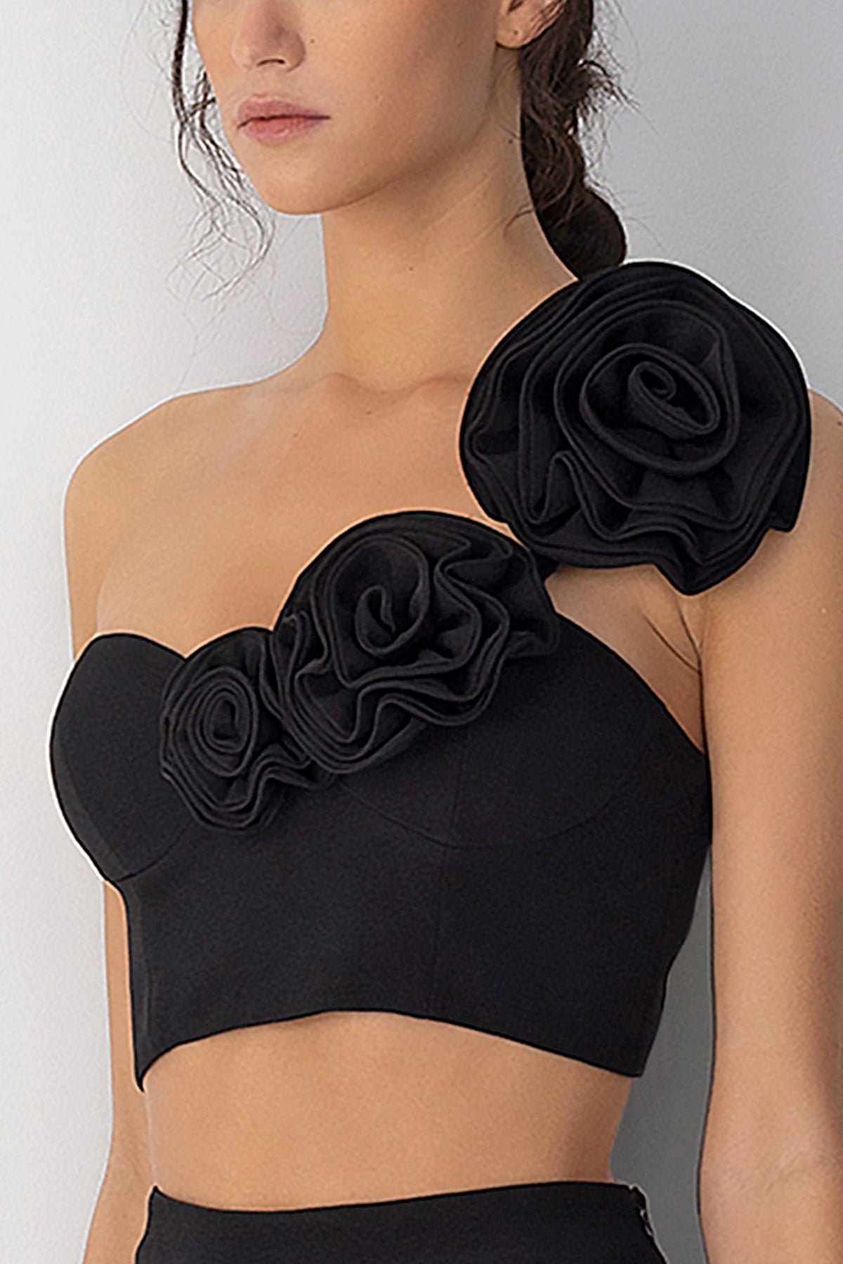 Flores Rose Bustier - Noir