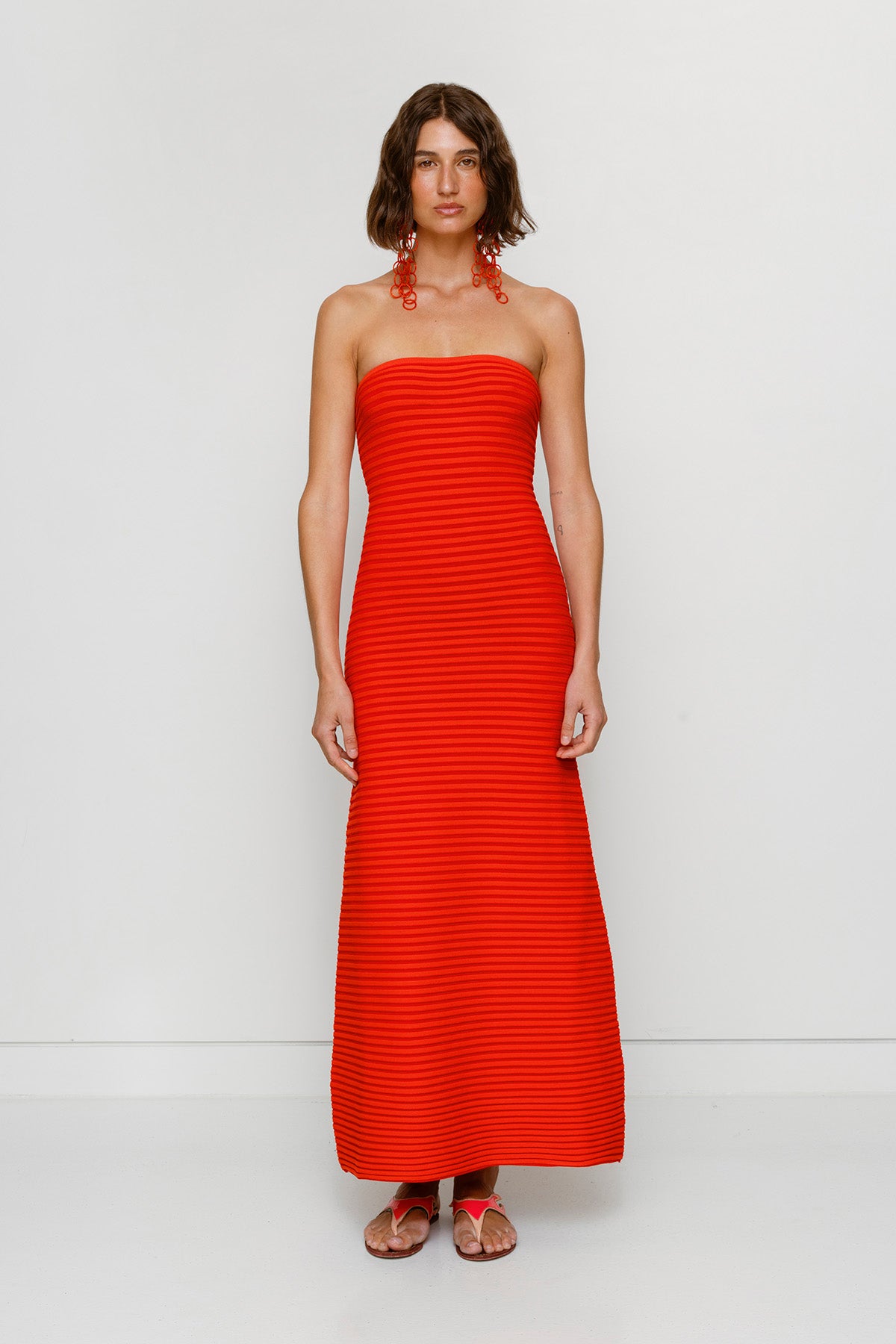 Sunmor Knit Maxi Dress - Chilli