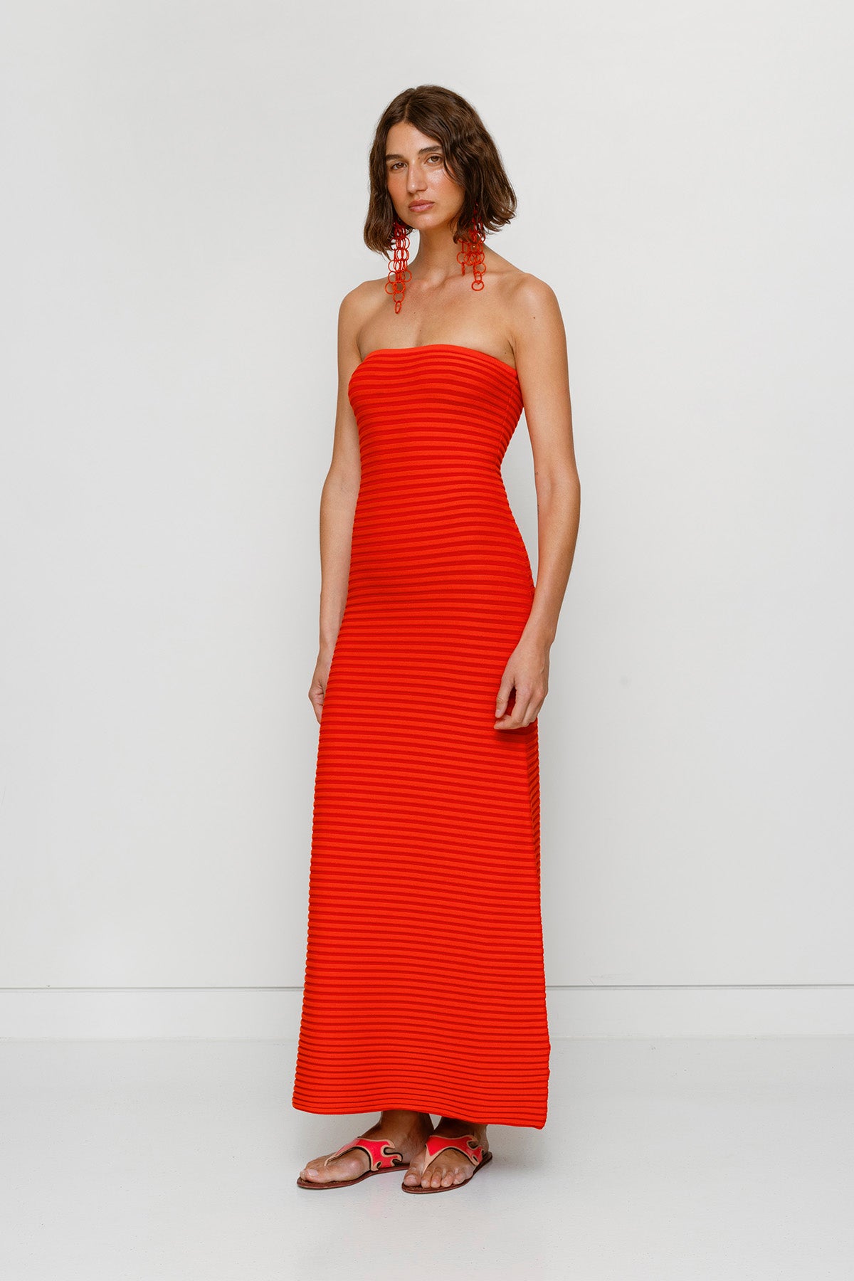 Sunmor Knit Maxi Dress - Chilli