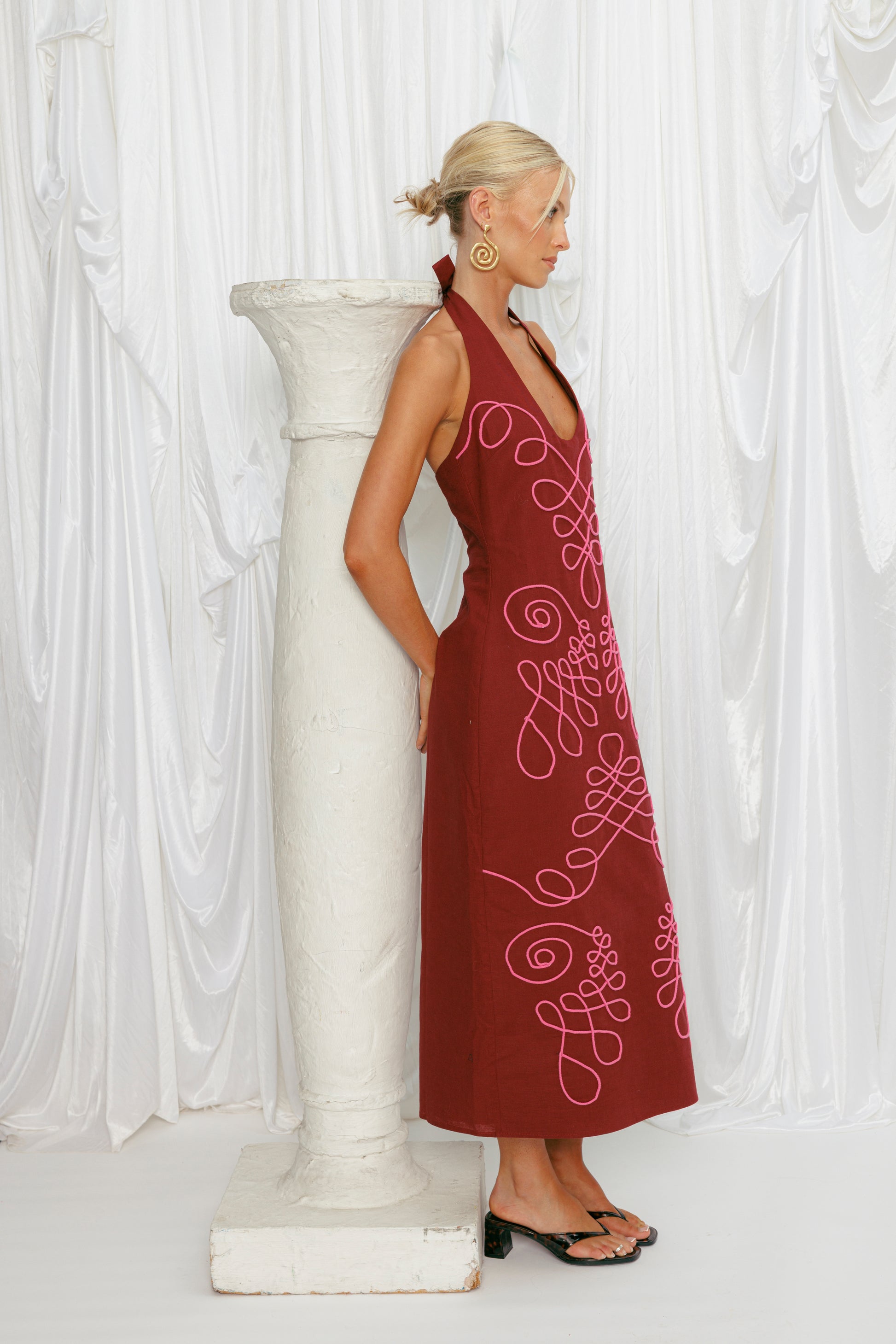 Lera Midi Dress - Magenta