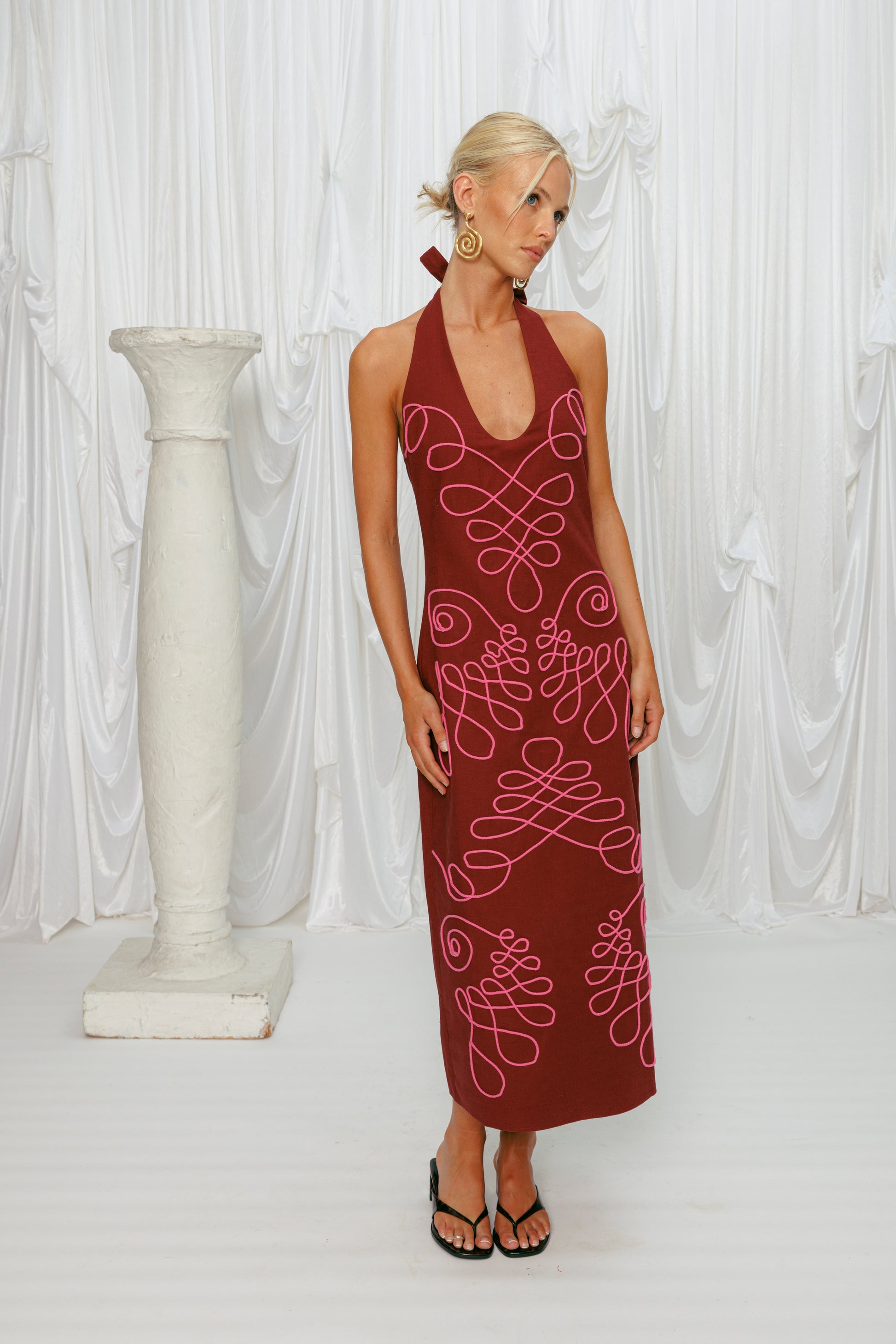 Lera Midi Dress - Magenta