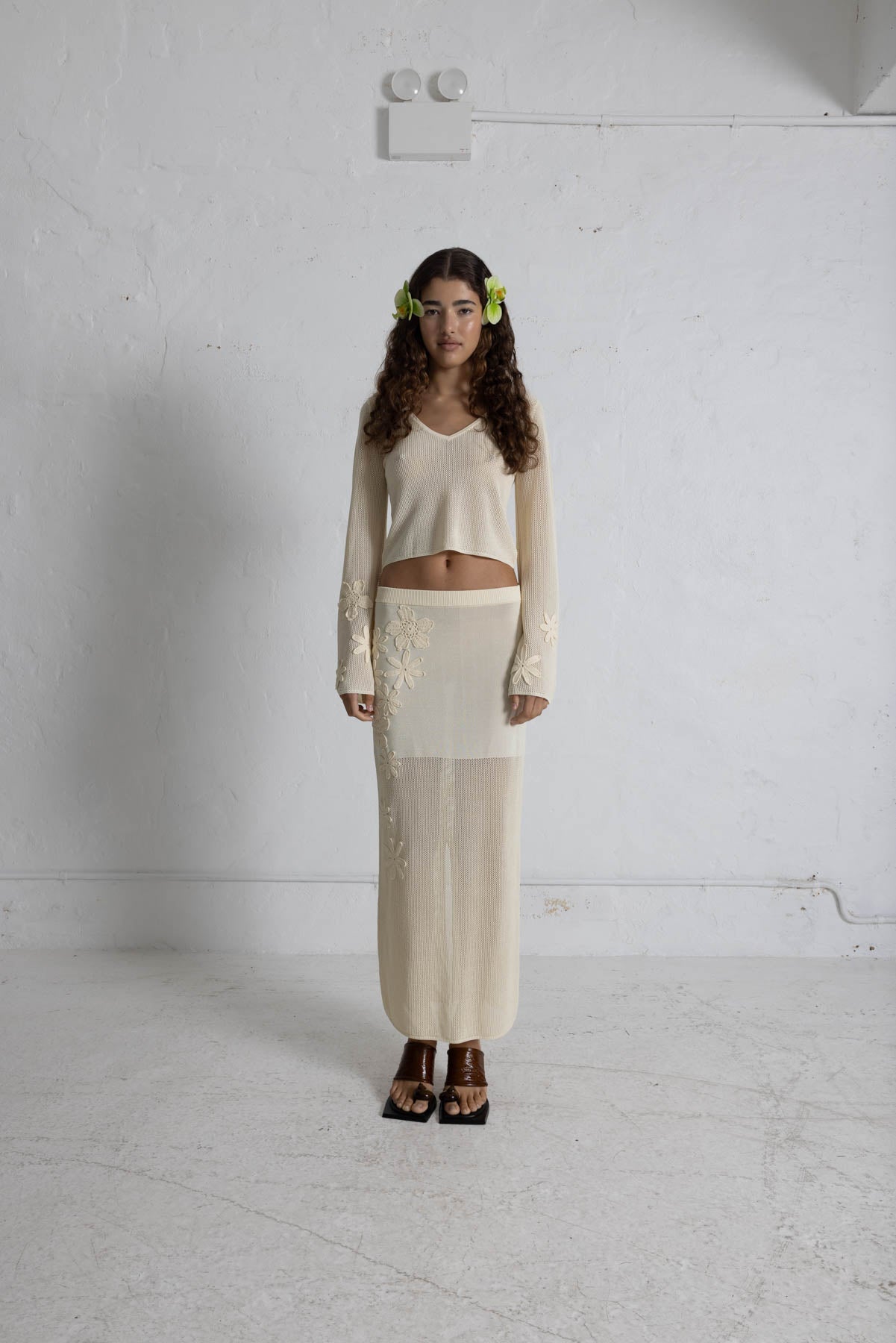 Iris Maxi Skirt - Ivory