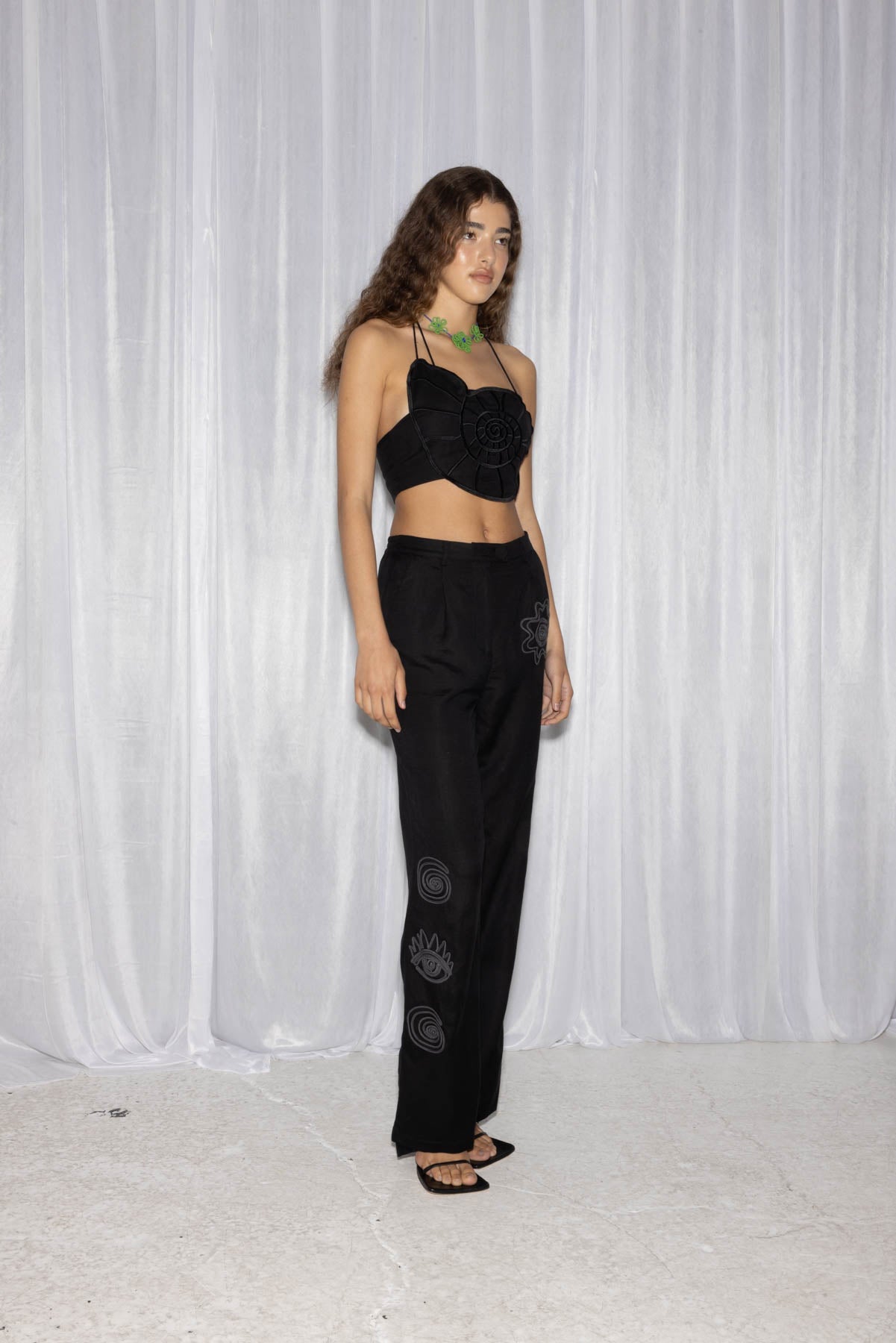 Cara Wide Leg Pant - Noir