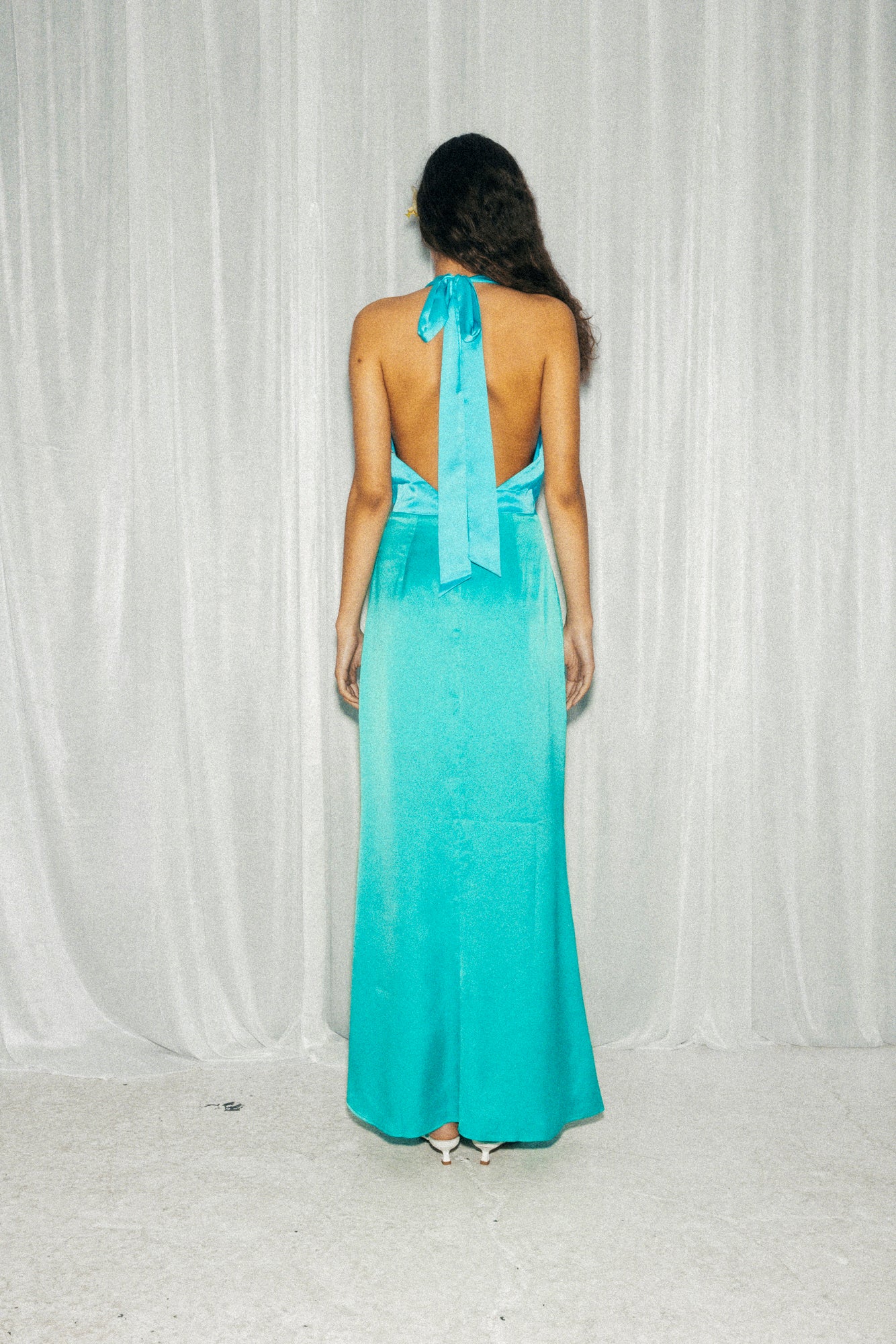 Oahu Slip Dress - Aquamarine