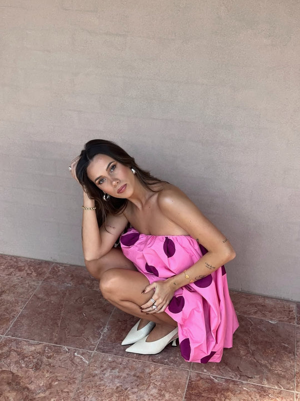 Rahnee wears the Gaia Bubble Dress