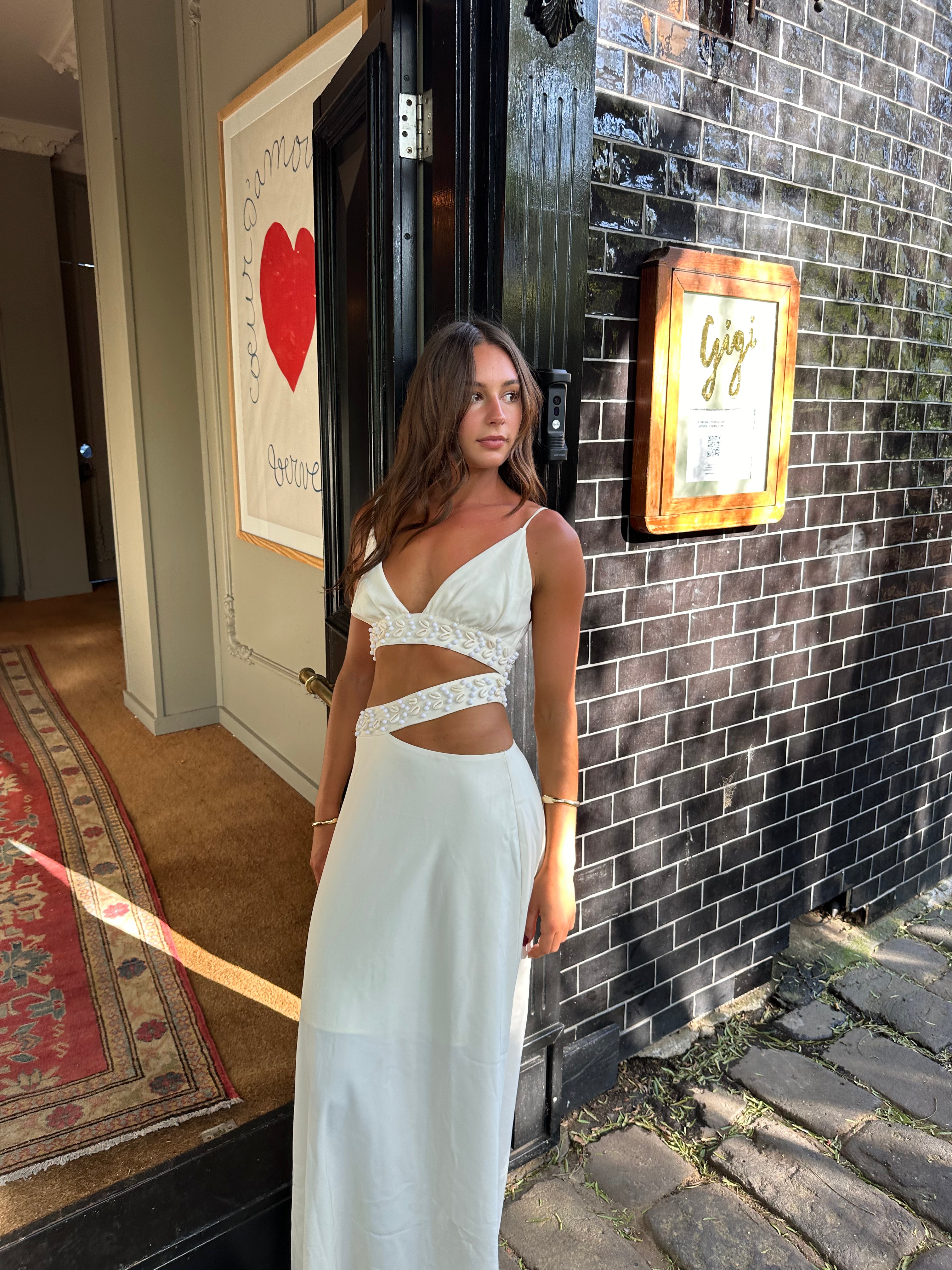 Eva wears the La Playa Maxi Dress in s