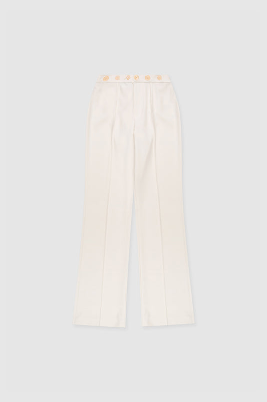 Irida Bootcut Pants - Ivory