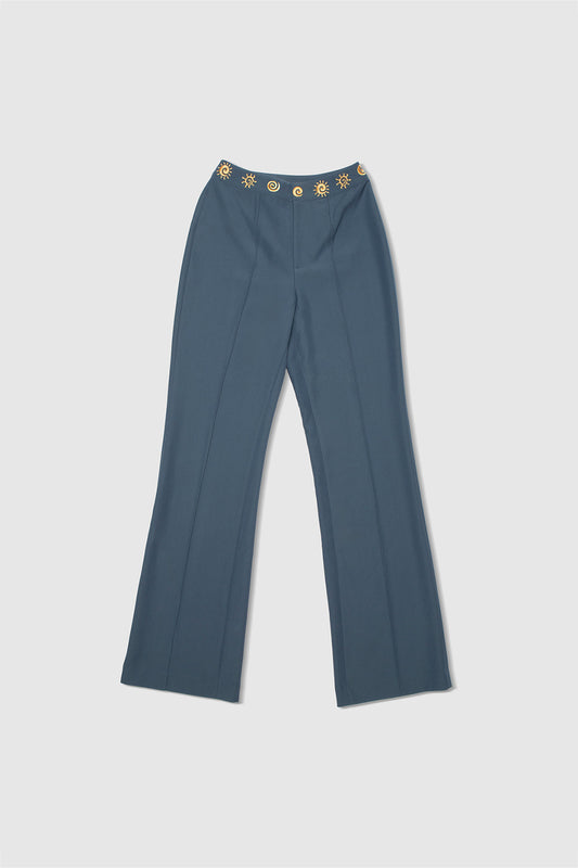 Irida Bootcut Pants - Stone