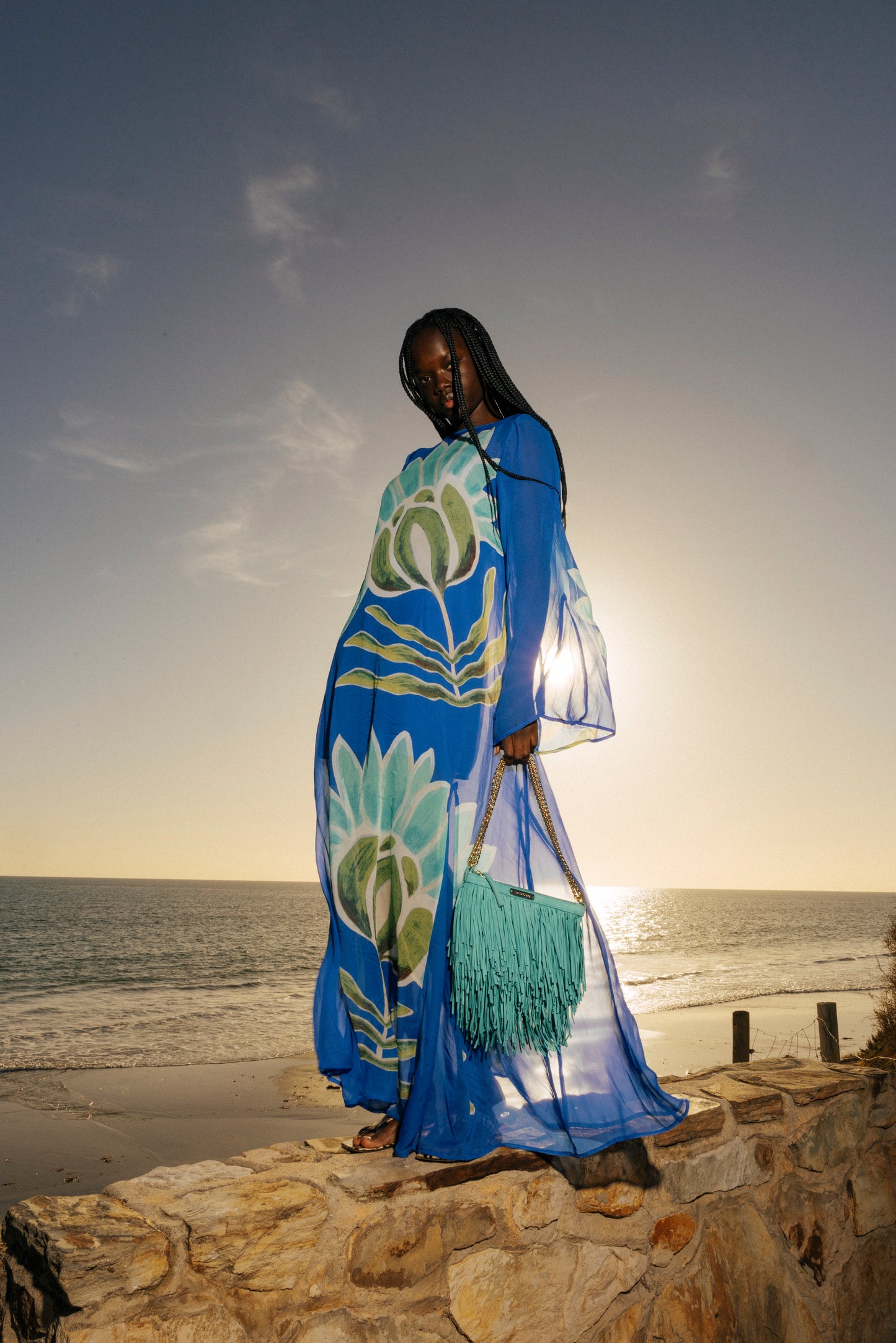 Solsana Long Sleeve Dress - Fern