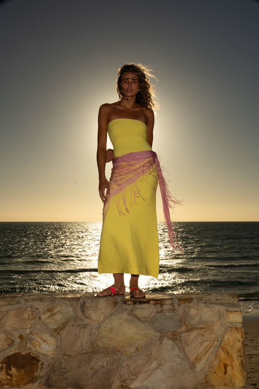 Sunmor Knit Maxi Dress - Butter