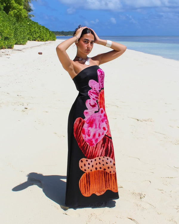 Mary wears the Kora Maxi Dress in S