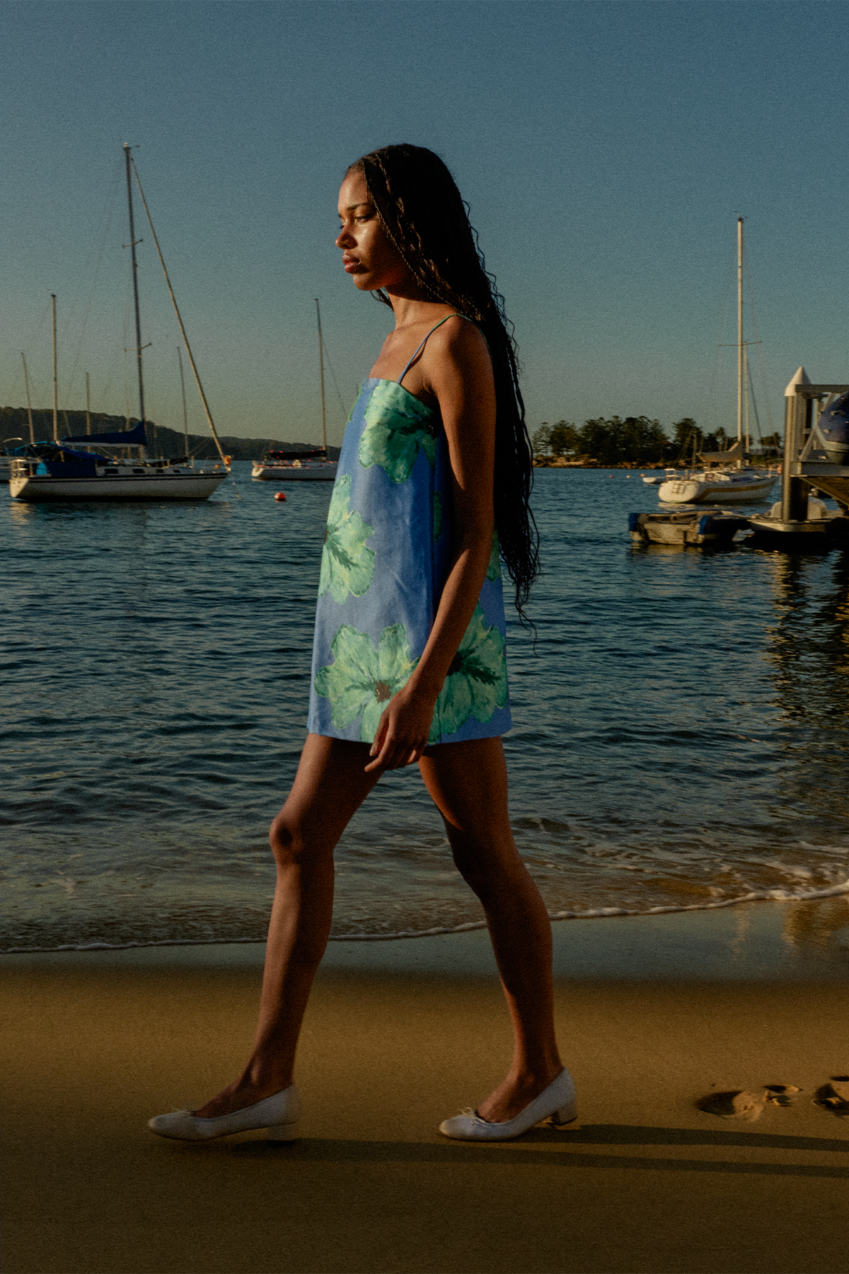 Palma Mini Dress - Cornflower