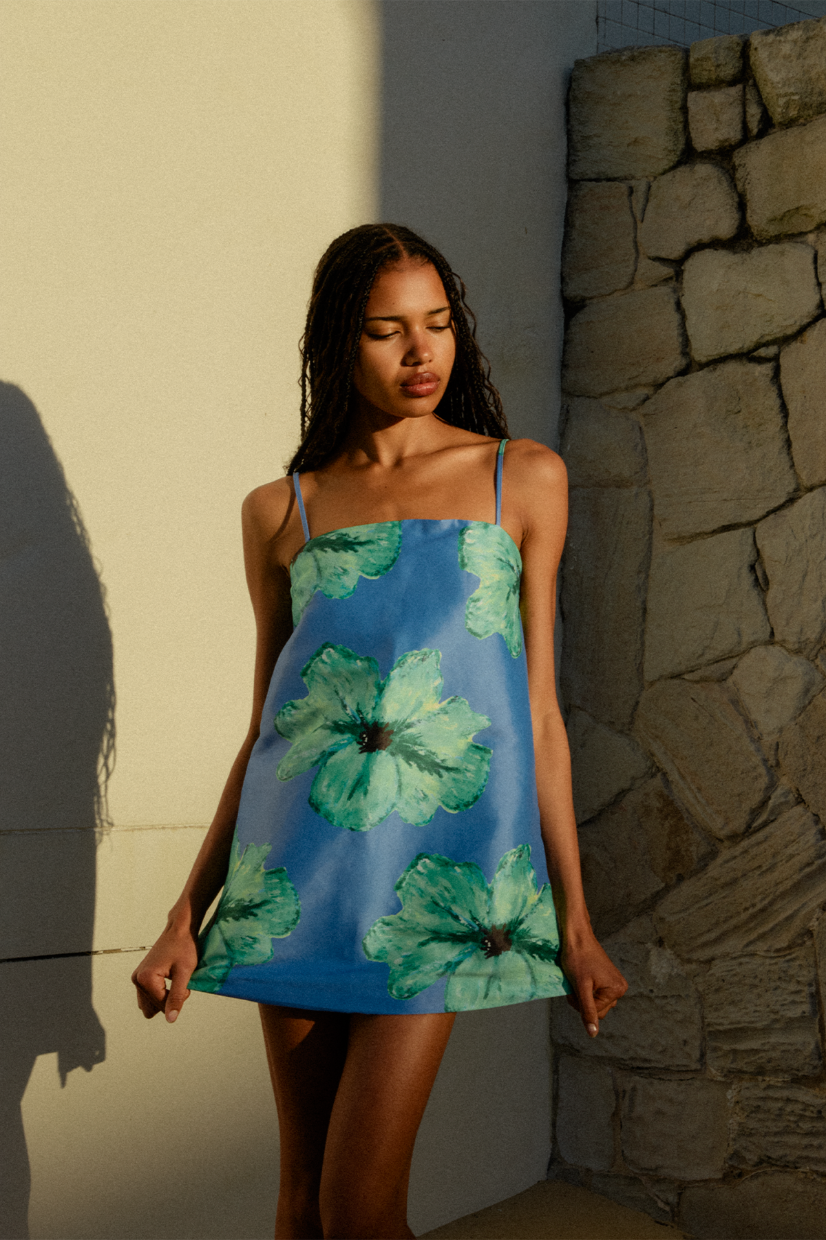 Palma Mini Dress - Cornflower