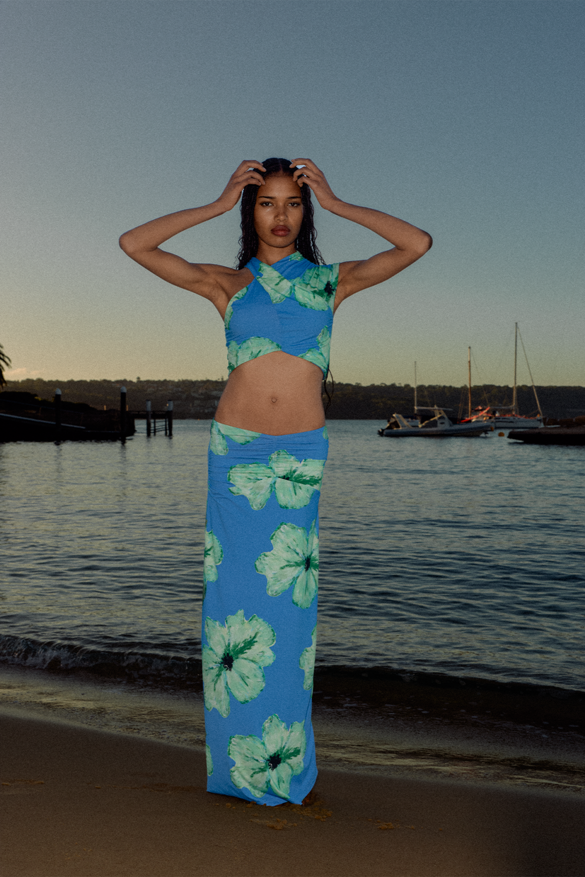 Veda Maxi Skirt - Cornflower