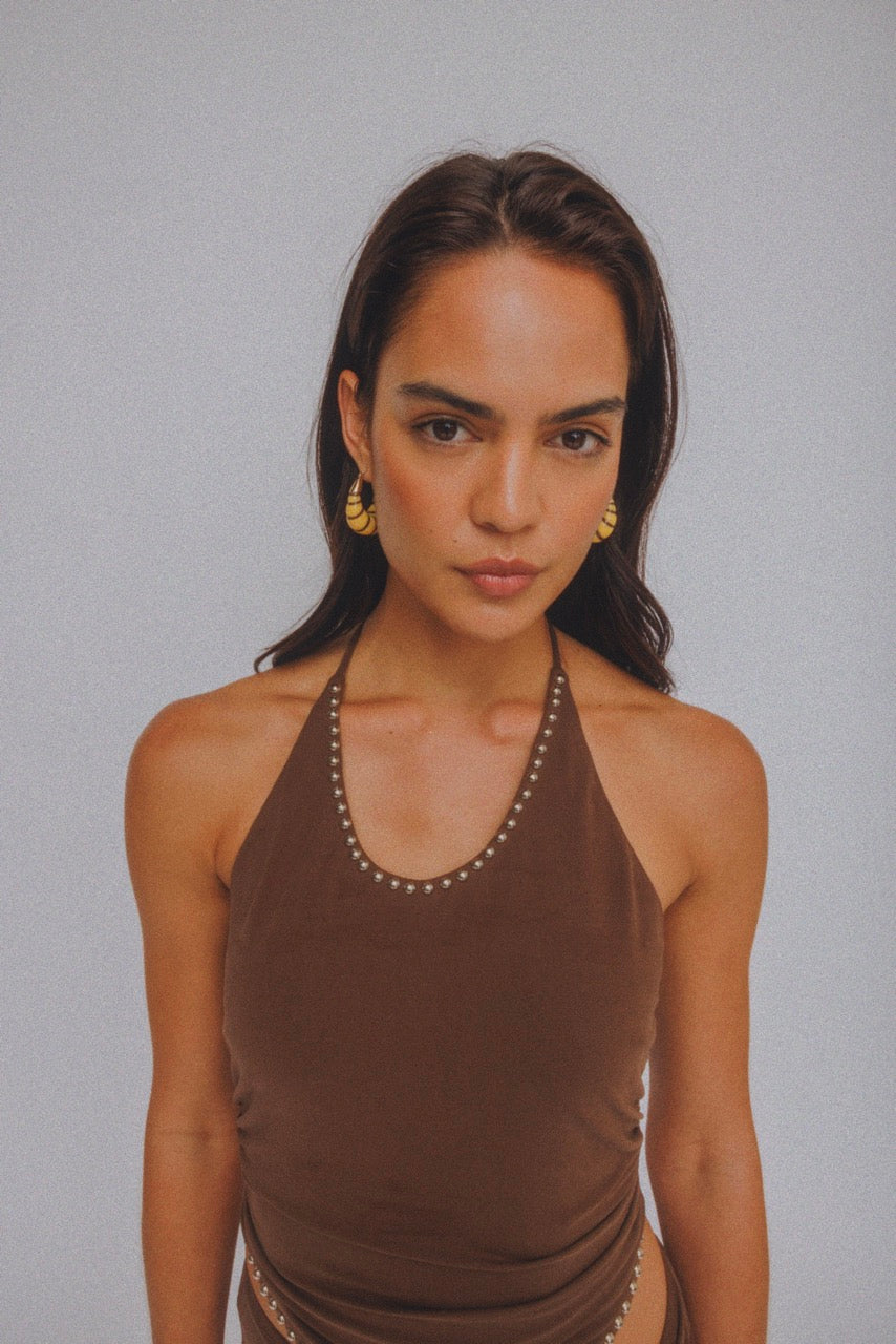 Piero Halter Top - Chocolate