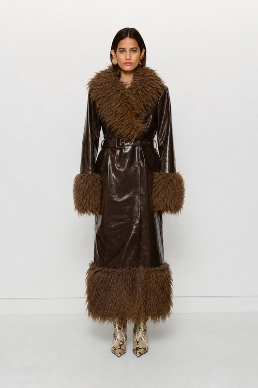 The Wolf Gang - Abrigo Coat in Chocolate