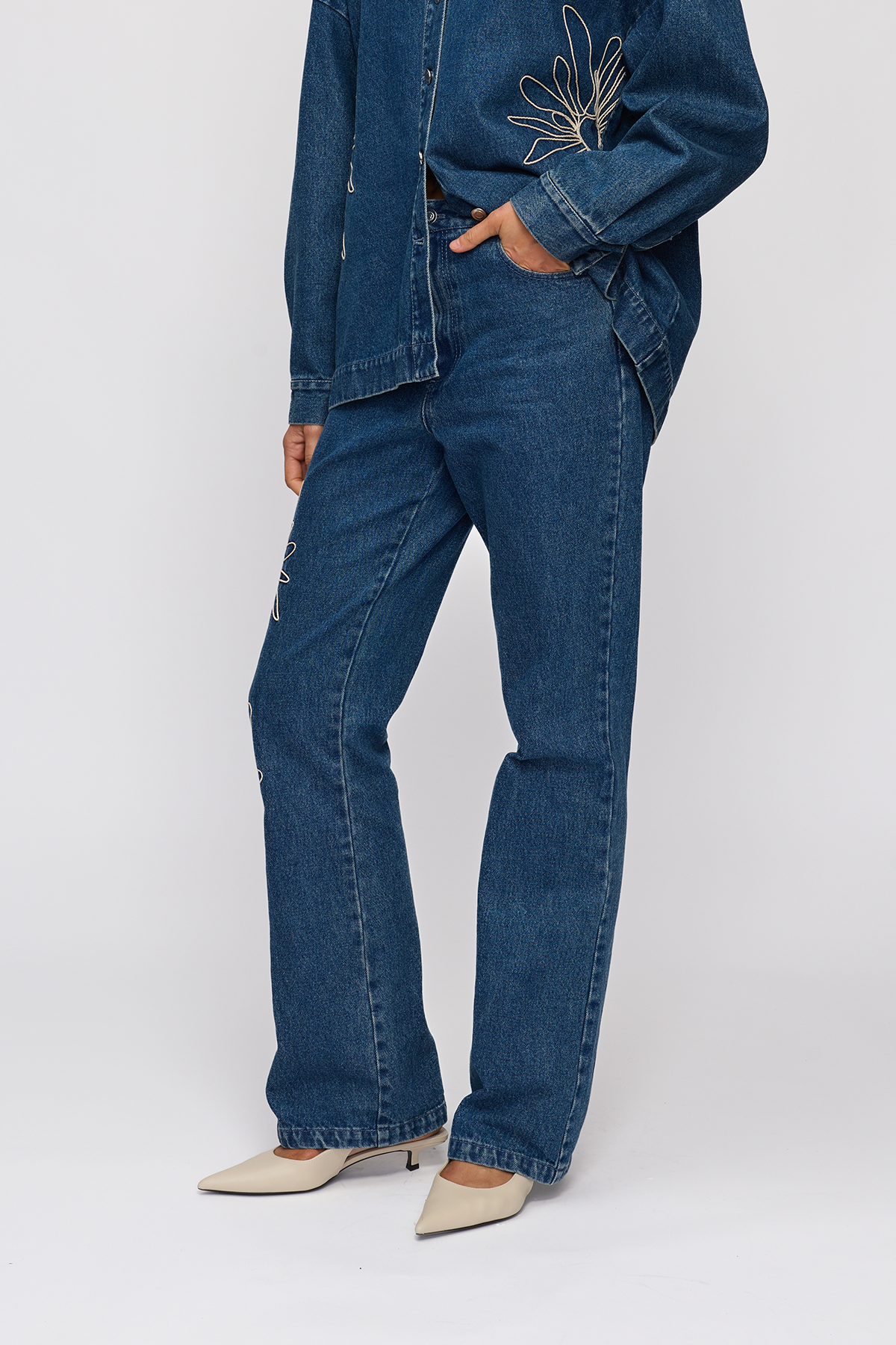 Amana Denim Flare Jean - Bluestone