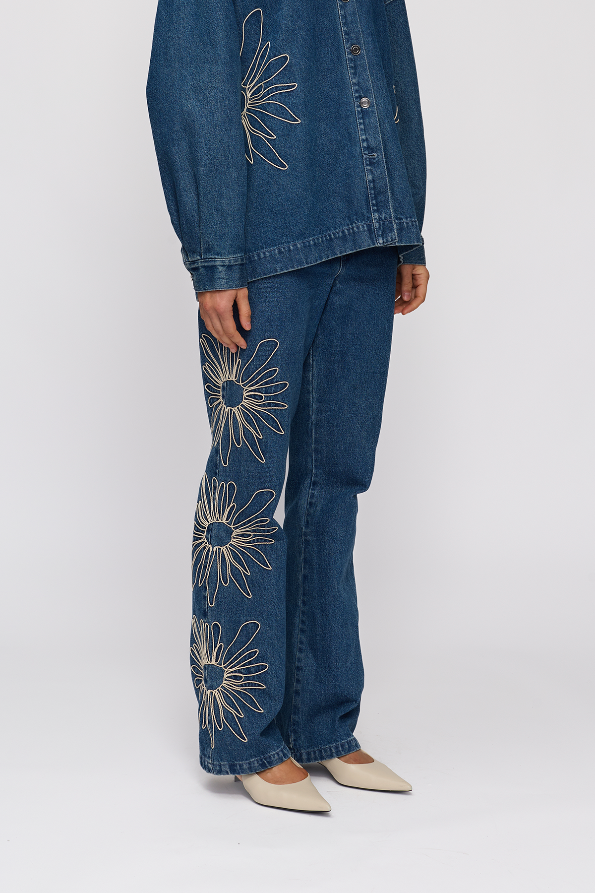 Amana Denim Flare Jean - Bluestone