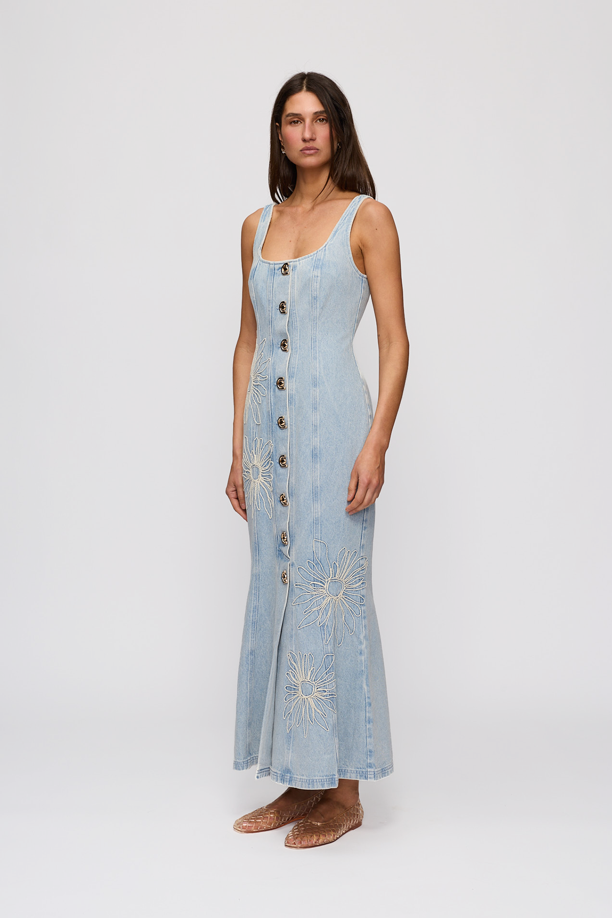 Amana Denim Maxi Dress - Denim