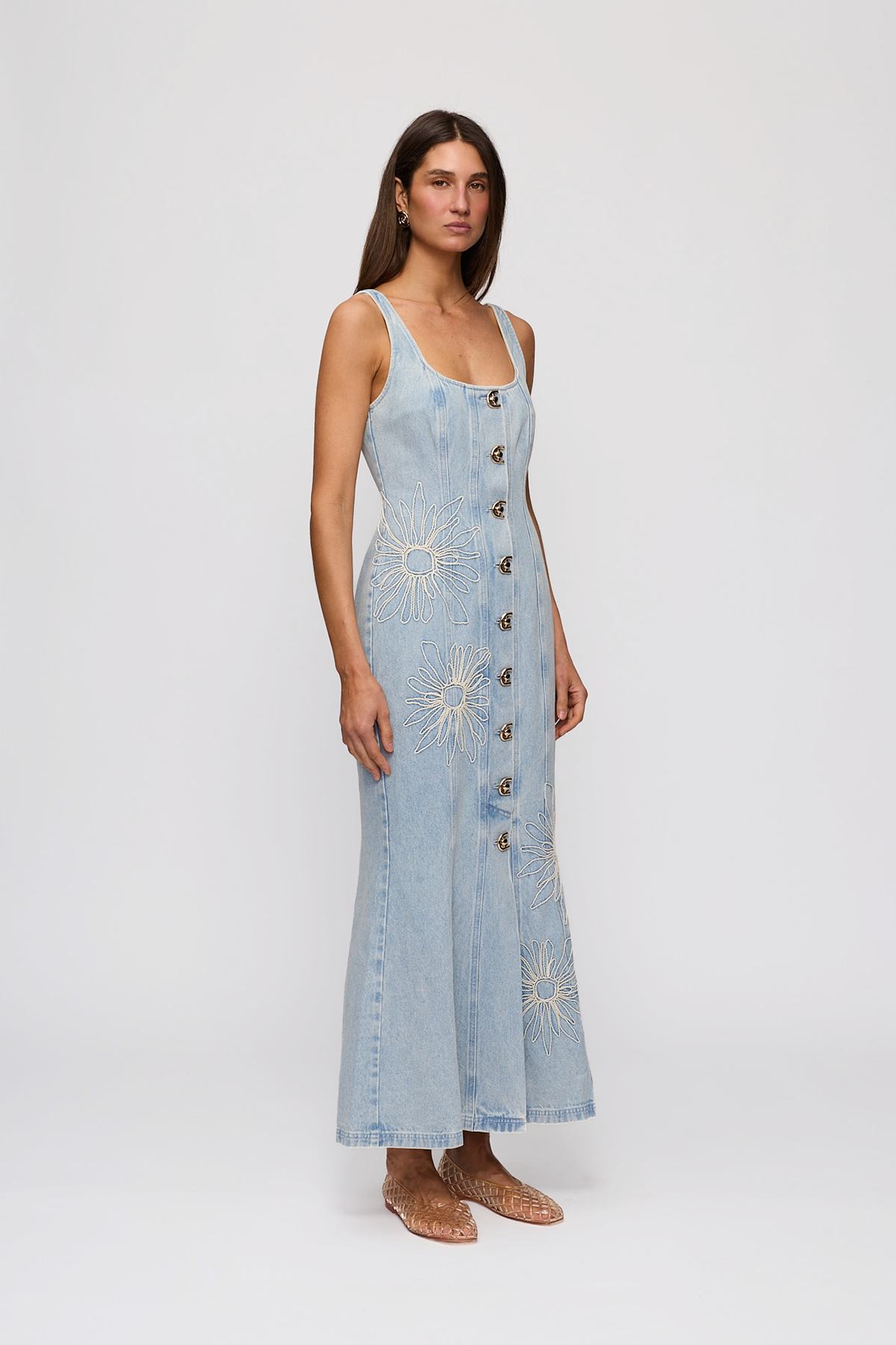 Amana Denim Maxi Dress - Denim