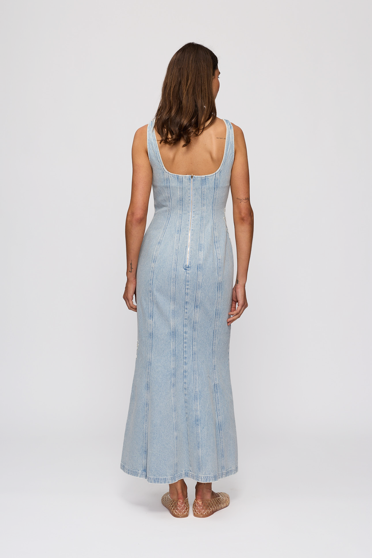 Amana Denim Maxi Dress - Denim