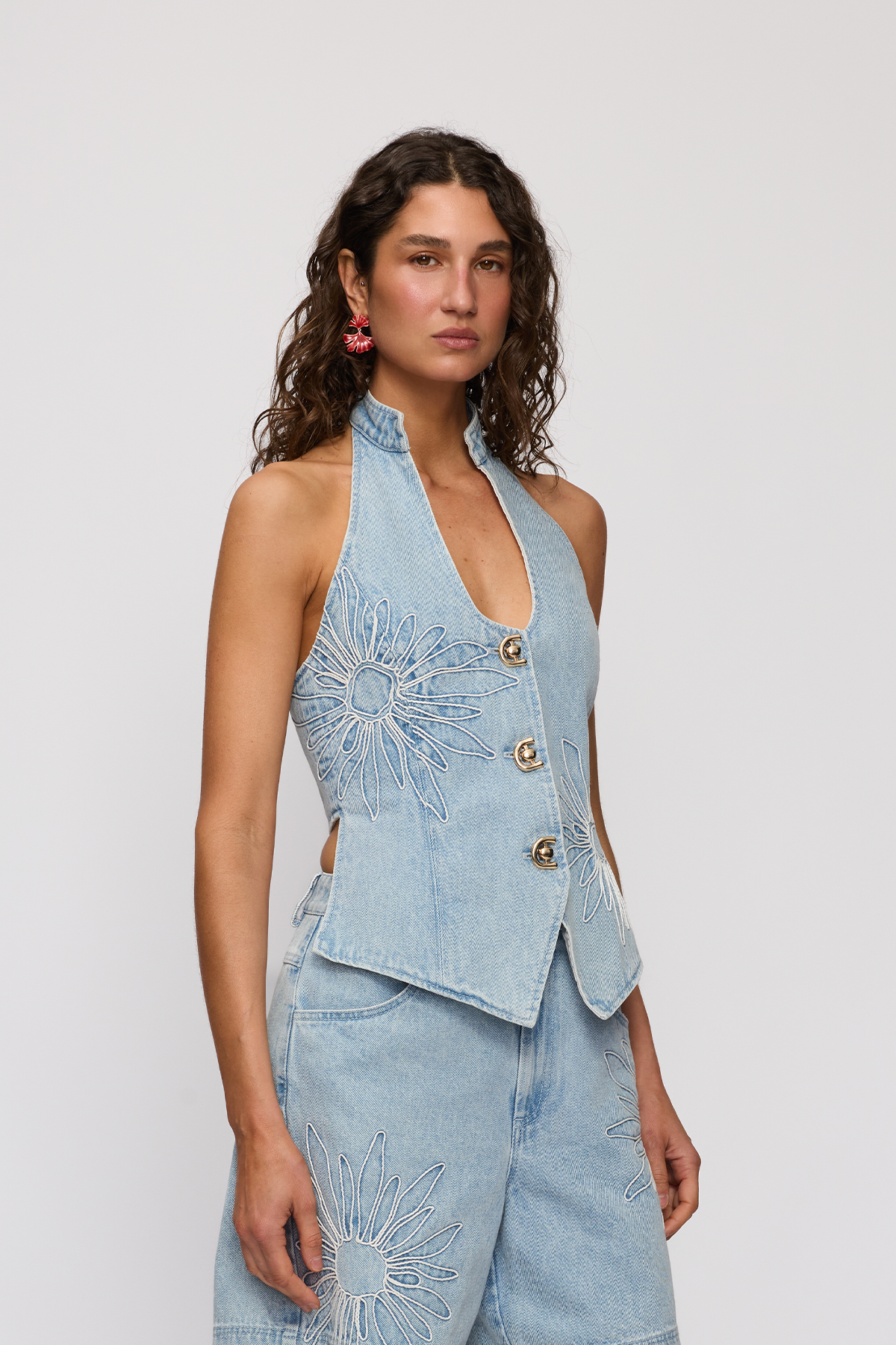 Amana Denim Vest - Denim