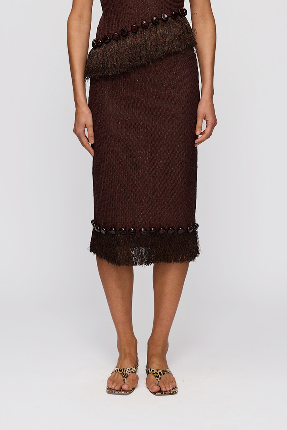 Casilda Midi Skirt - Chocolate
