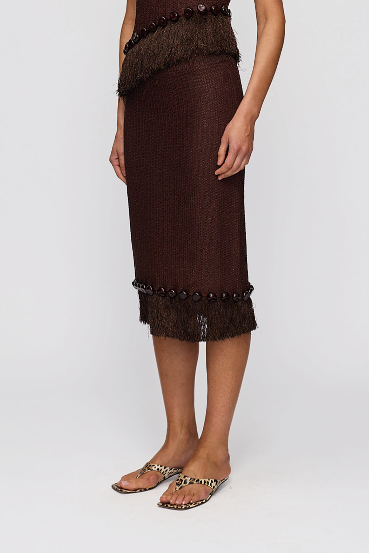 Casilda Midi Skirt - Chocolate