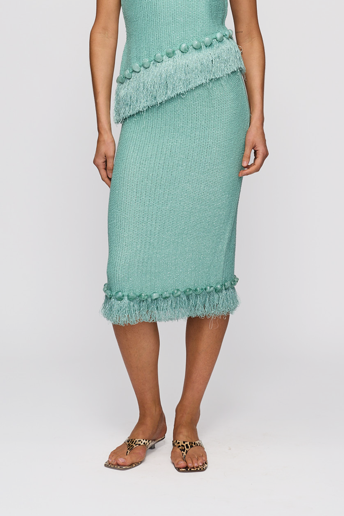 Casilda Midi Skirt - Seafoam