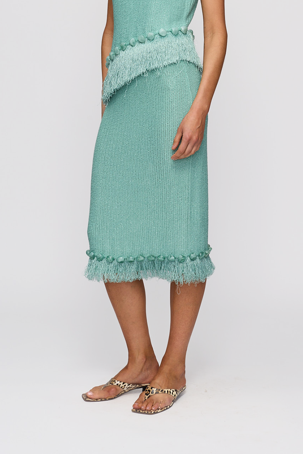 Casilda Midi Skirt - Seafoam