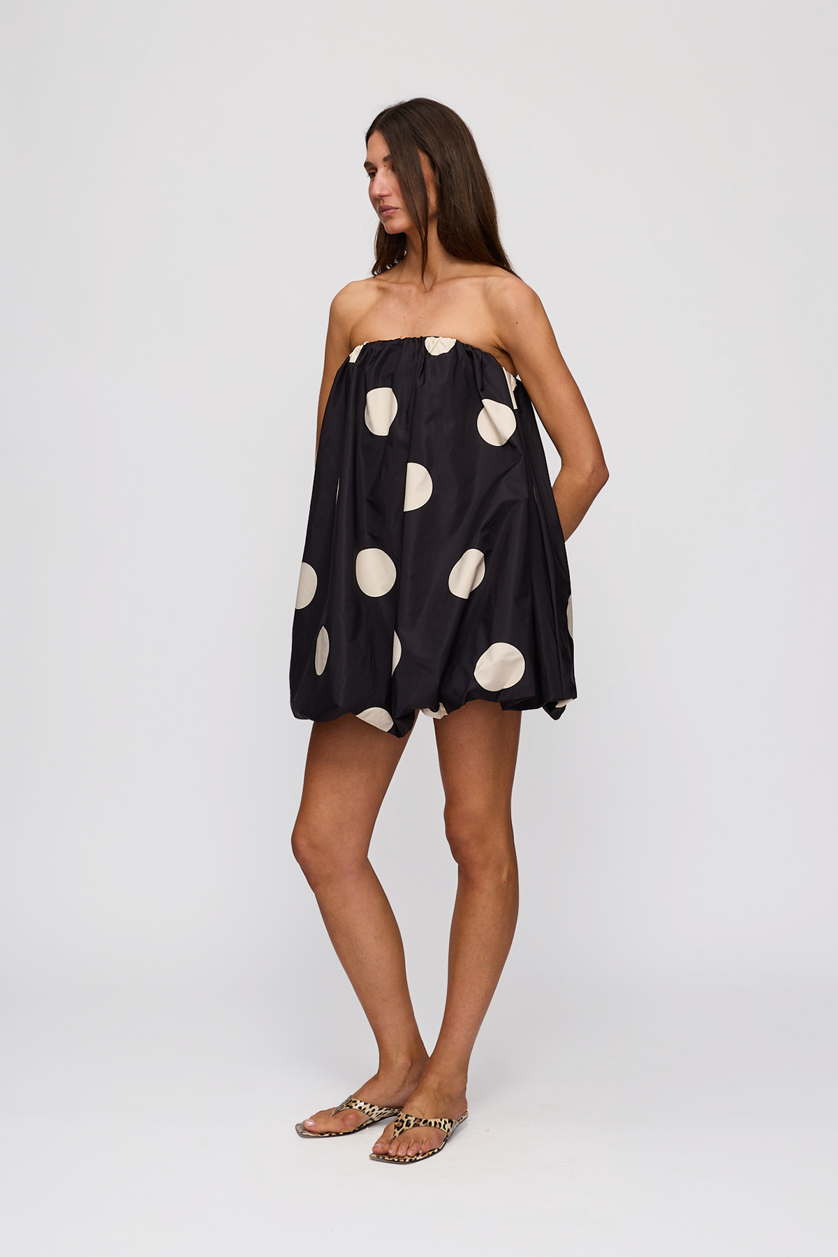 Gaia Bubble Dress - Noir Spot