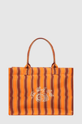 Bolsa Tote - Tangerine Stripe