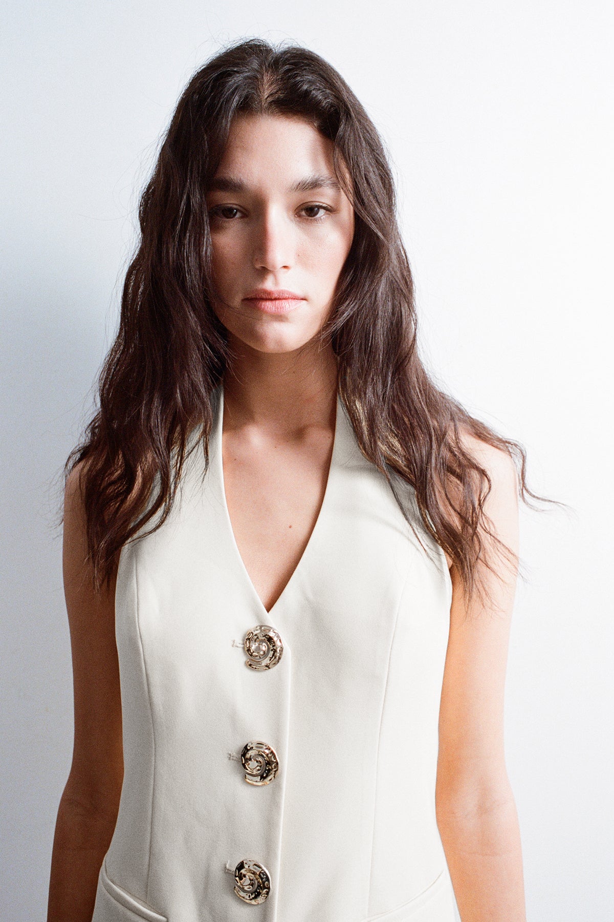 Irida Vest Dress - Ivory – The Wolf Gang