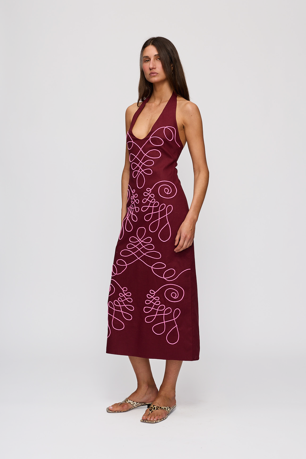 Lera Midi Dress - Magenta