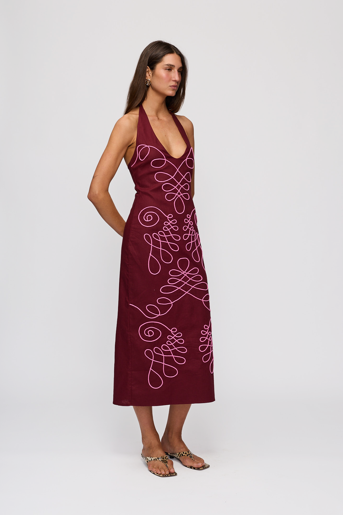 Lera Midi Dress - Magenta