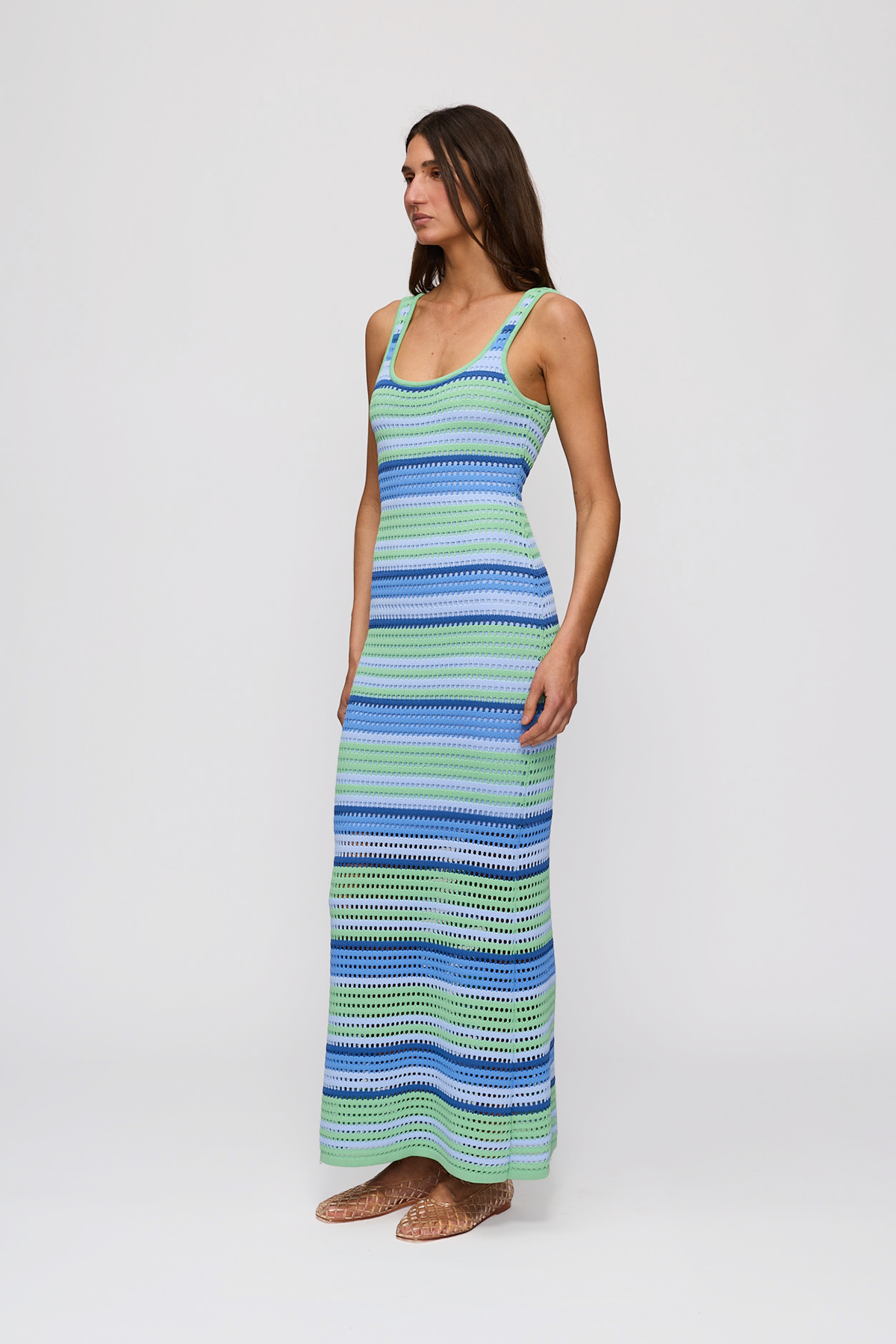Maris Maxi Dress - Ice Stripe
