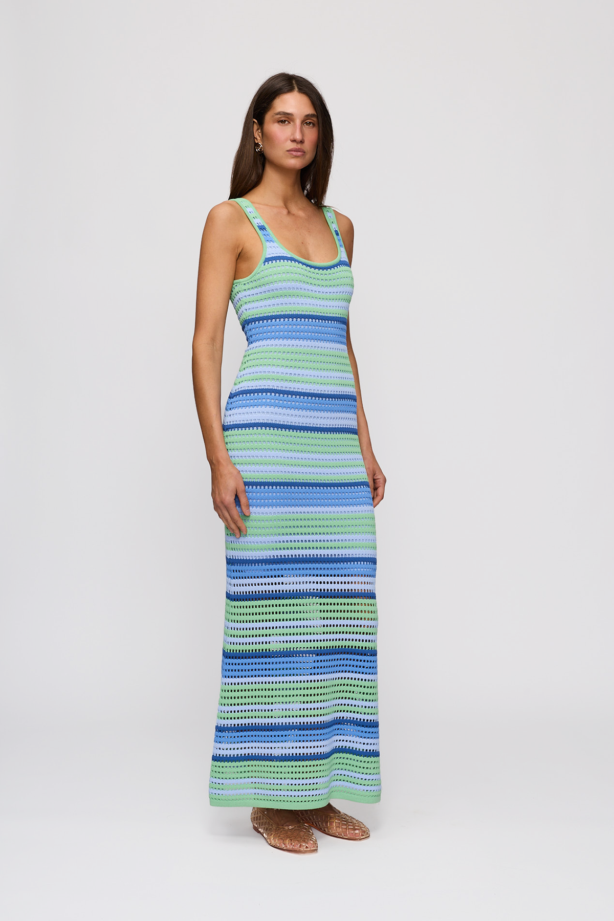 Maris Maxi Dress - Ice Stripe