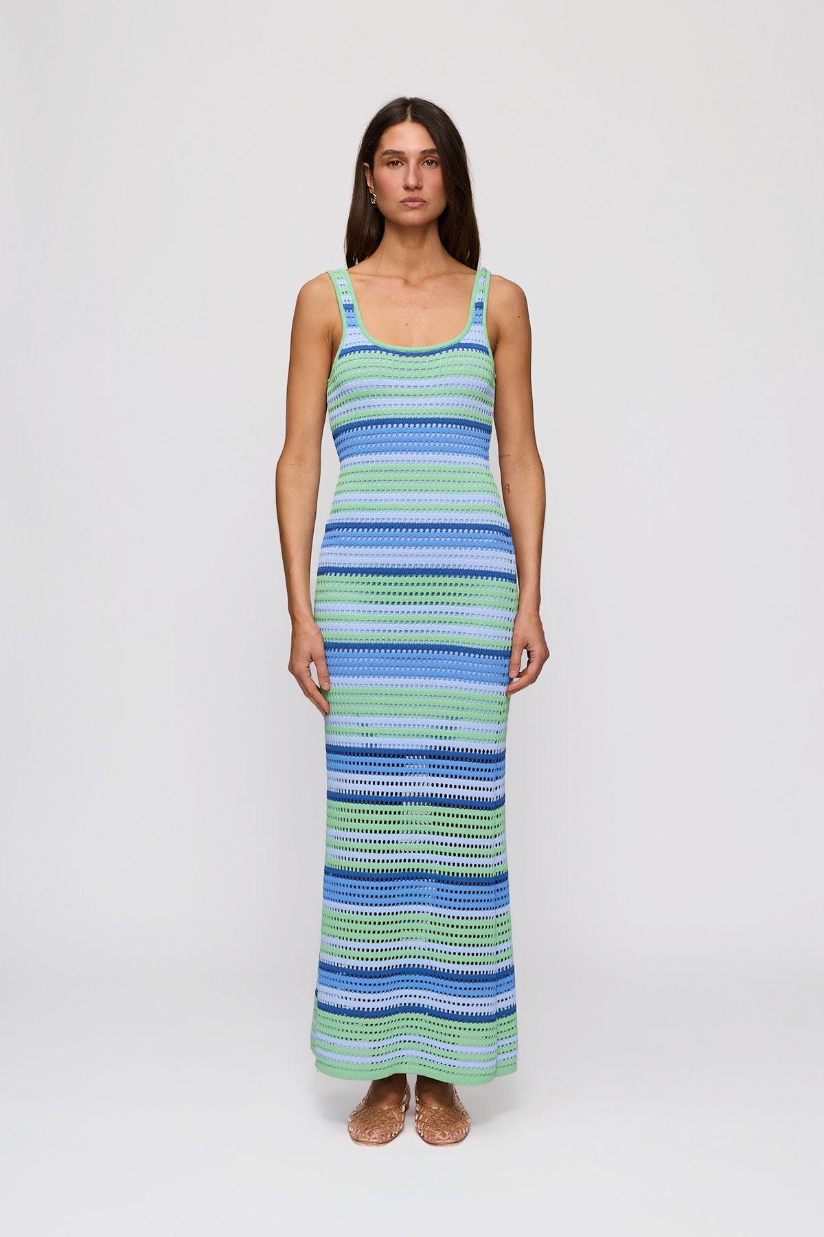 Maris Maxi Dress - Ice Stripe