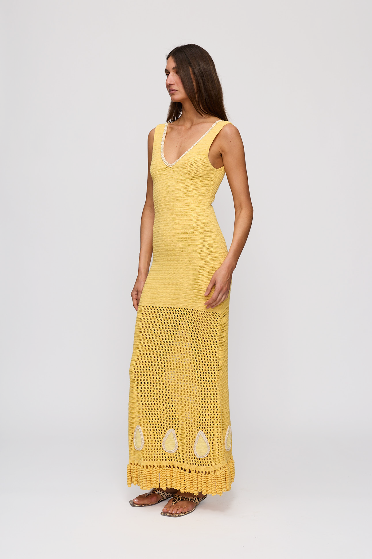 Naia Crochet Maxi Dress - Butter