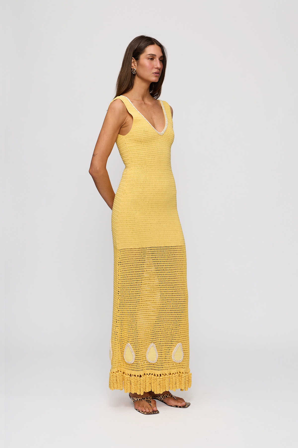 Naia Crochet Maxi Dress - Butter