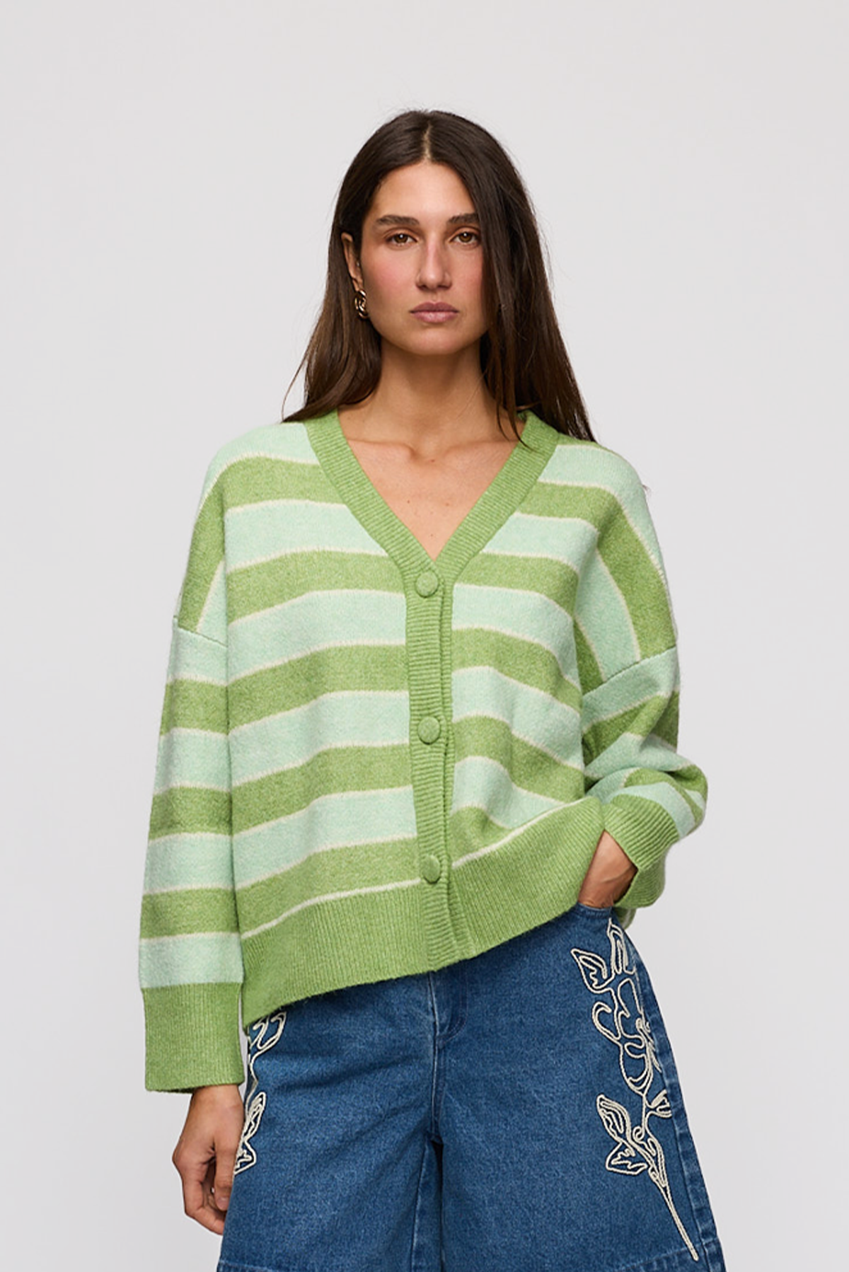 Nyra Cardigan - Lime