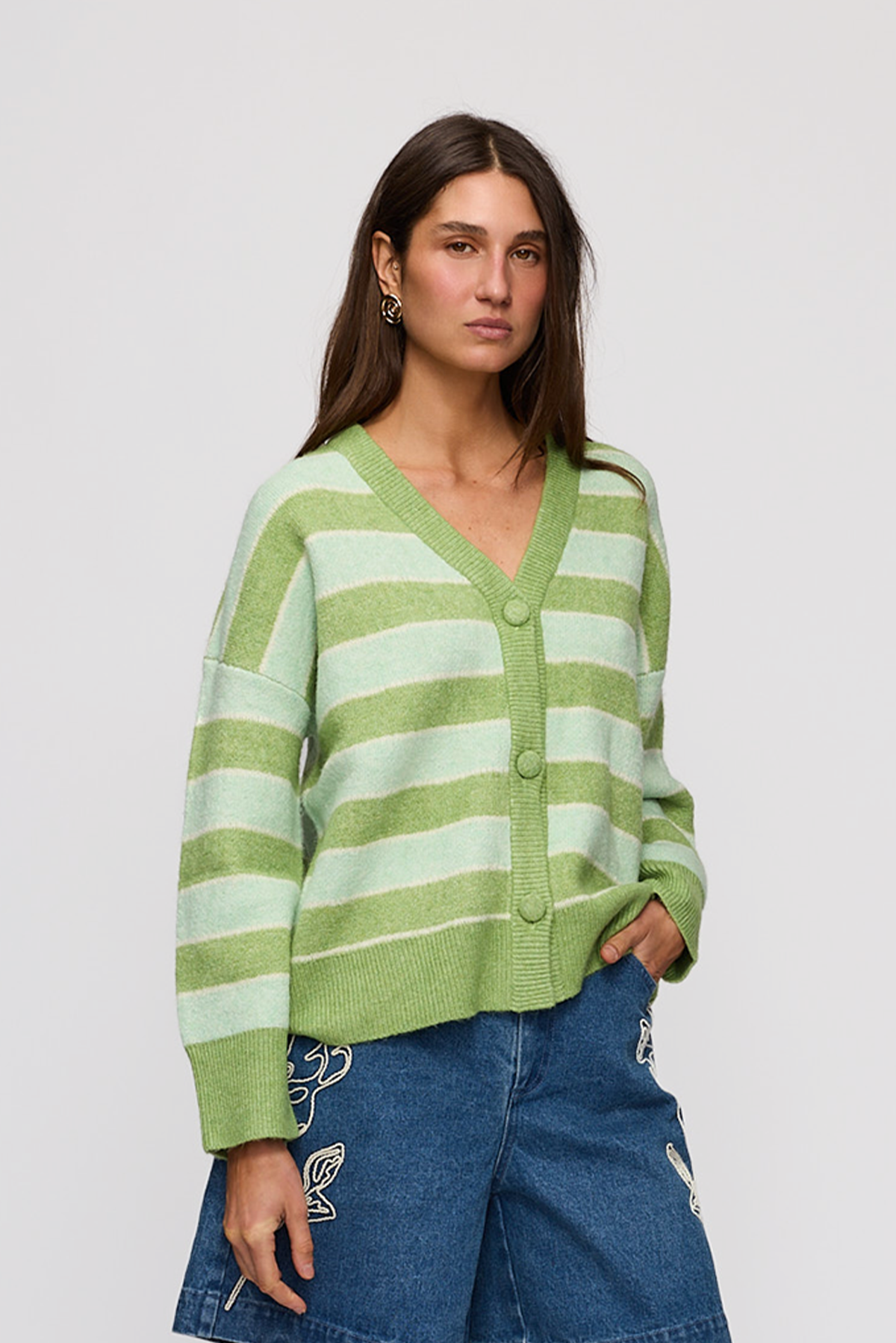 Nyra Cardigan - Lime