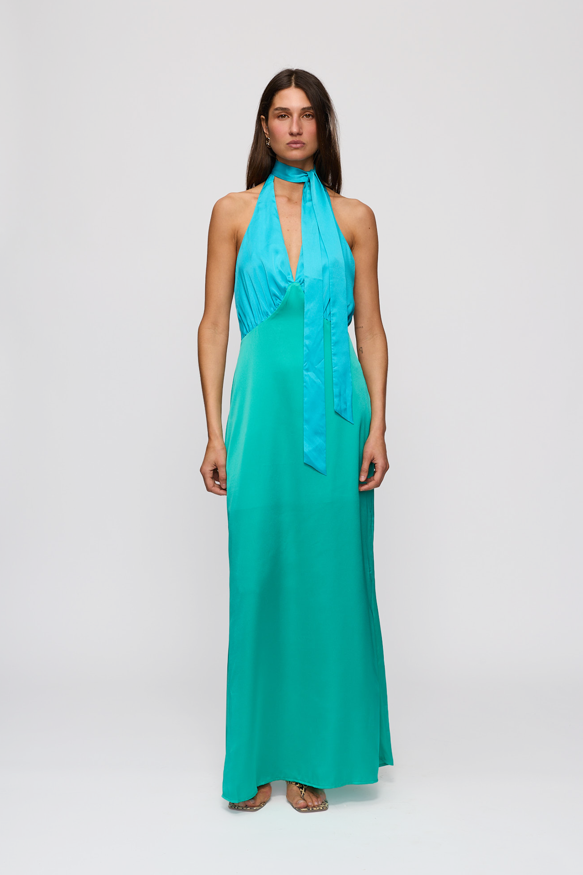 Oahu Slip Dress - Aquamarine