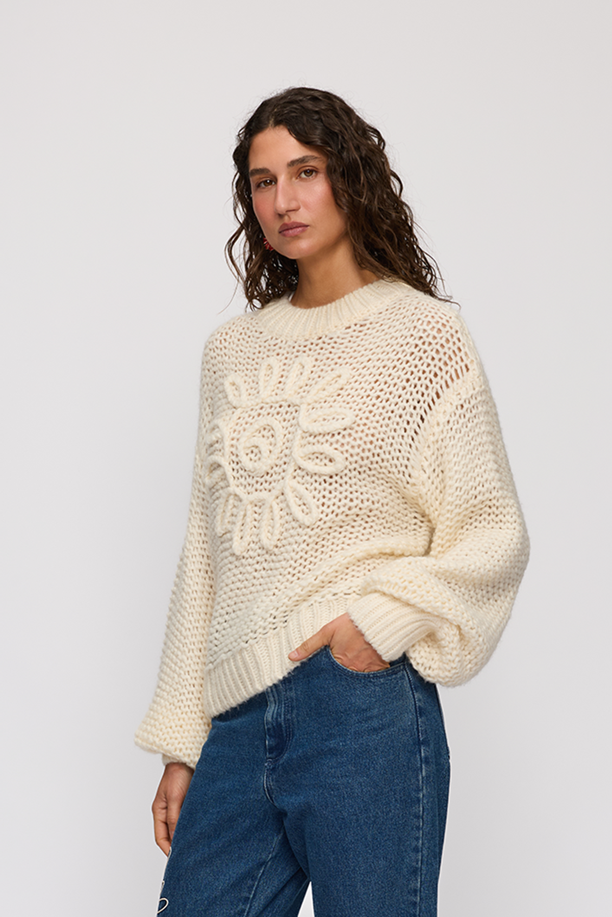 Lucia Knit Sweater - Ivory