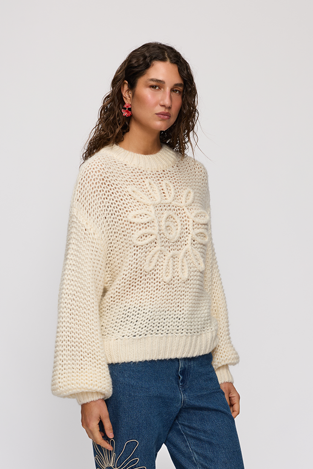 Lucia Knit Sweater - Ivory