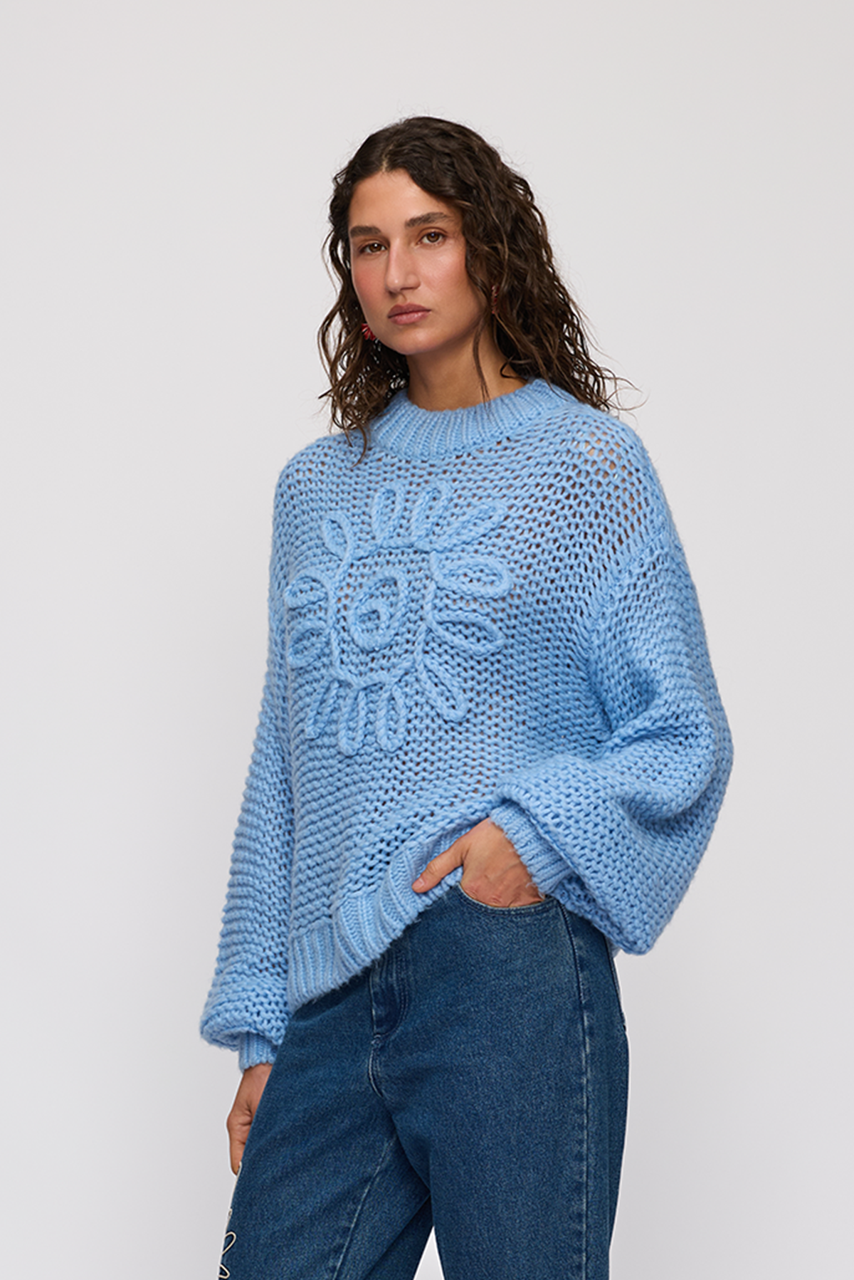 Lucia Knit Sweater - Sky