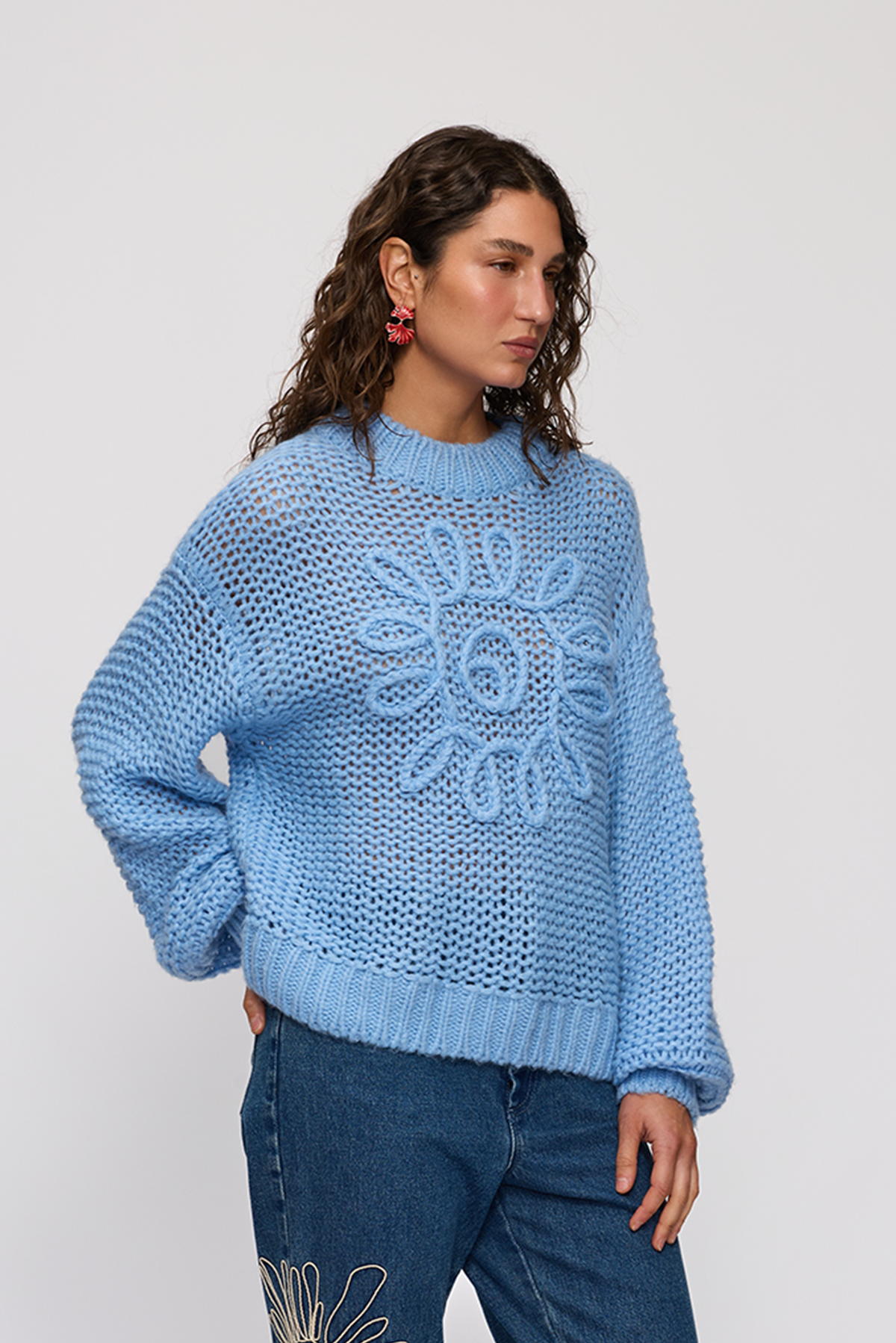 Lucia Knit Sweater - Sky