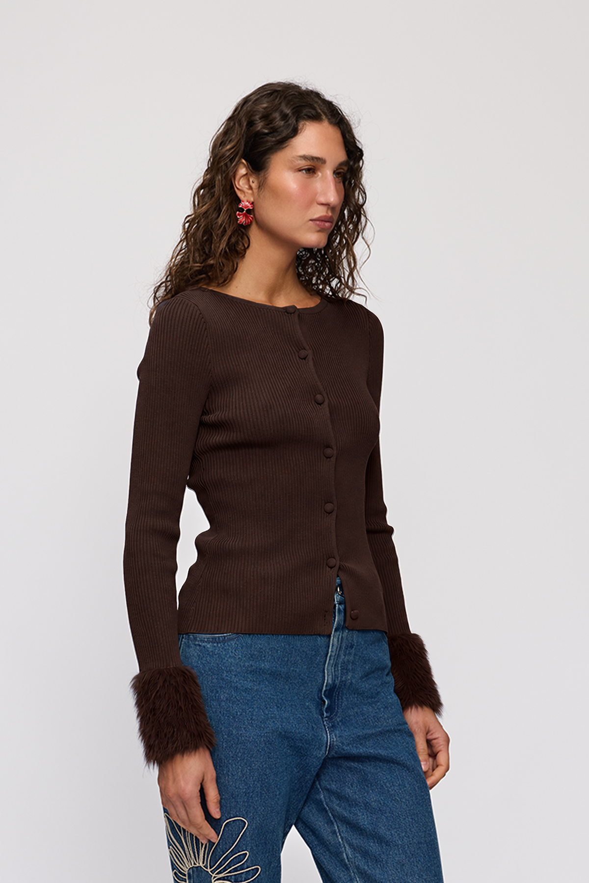 Solana Cardigan - Chocolate