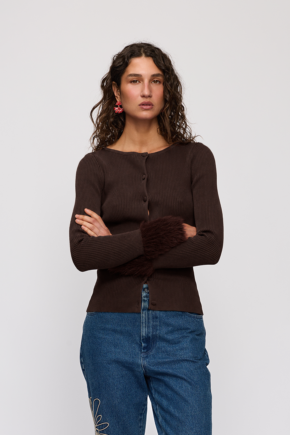 Solana Cardigan - Chocolate
