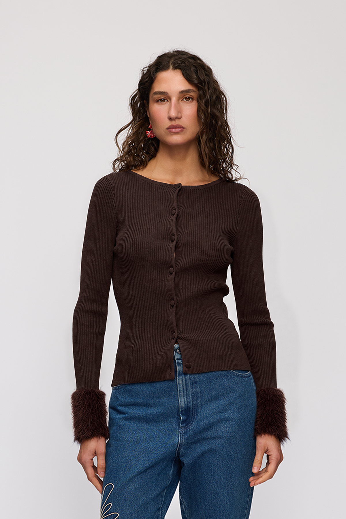 Solana Cardigan - Chocolate